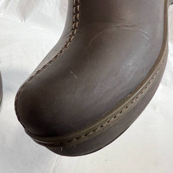 Crocs Cobbler Eva Lined Clog Mule womens 9 brown furry lining block high heel - Picture 14 of 15